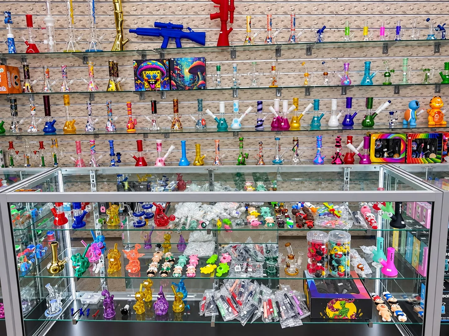 Glass wall and display case